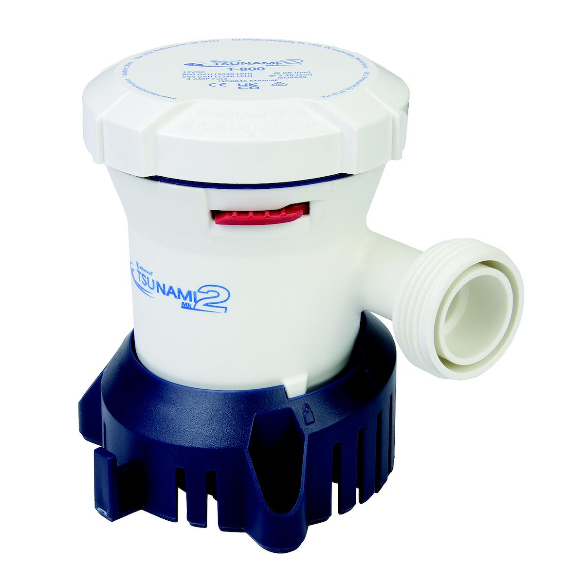 Attwood Marine Livewell/Baitwell Pump Cartridge, Tsunami Series, 800 gal Per Hour, 12 V - 5622-6