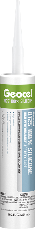 Geocel Caulk Sealant, 8125, 25 Minutes Tack Free Time/1 Day Cure Time, Black - GC68113