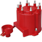MSD Ignition Distributor Cap and Rotor Kit, For Use With GM V8 EFI Distributors With External Coil, Red - 8406