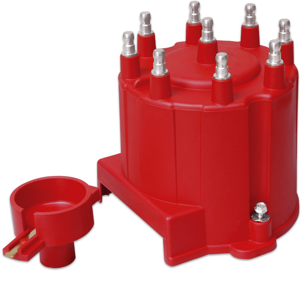 MSD Ignition Distributor Cap and Rotor Kit, For Use With GM V8 EFI Distributors With External Coil, Red - 8406