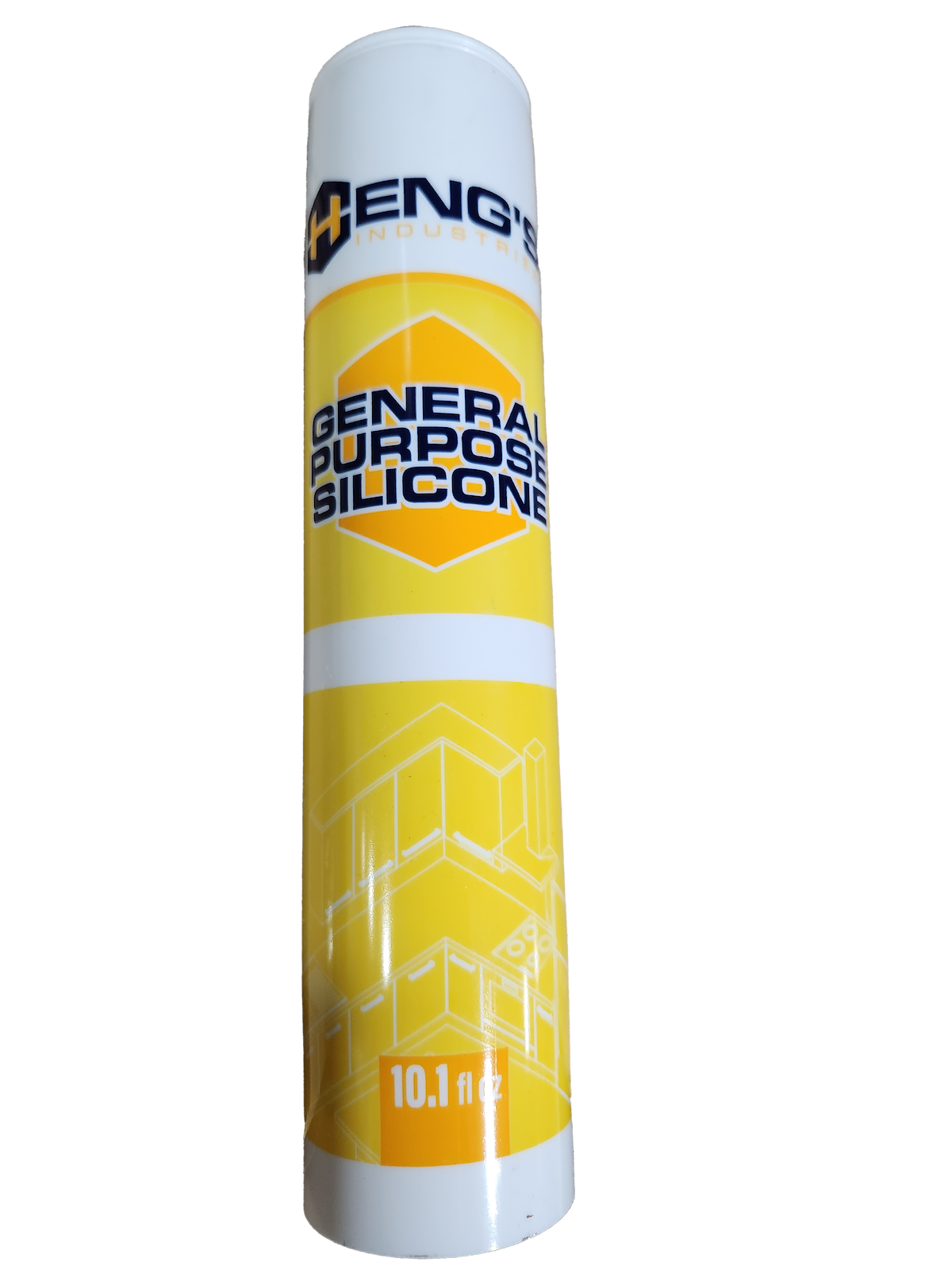 Heng's Industries Caulk Sealant, White, 10 oz Cartridge - 9302-C