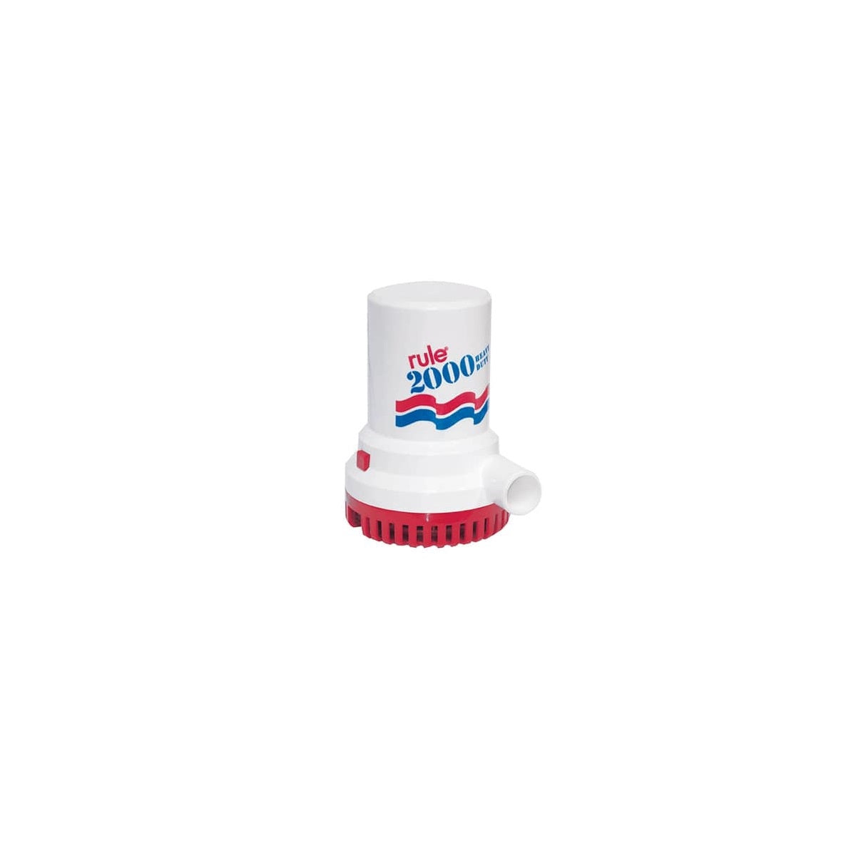 Rule Bilge Pump, 2000 gal Per Hour Flow Rate, 1-1/8 in Hose Barb Port, 6 in Width x 4-1/4 in Height - 10