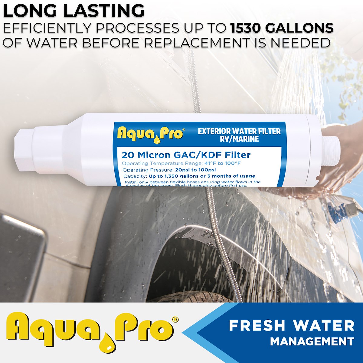 Aqua Pro Fresh Water Filter, Filters Down To 20 Microns - 21880