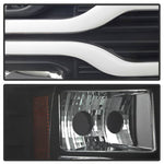 Spyder Automotive Headlight Assembly, Version 3, Projector Beam With LED Daytime Running Light, Black Plastic Housing, Set Of 2 - 5083609