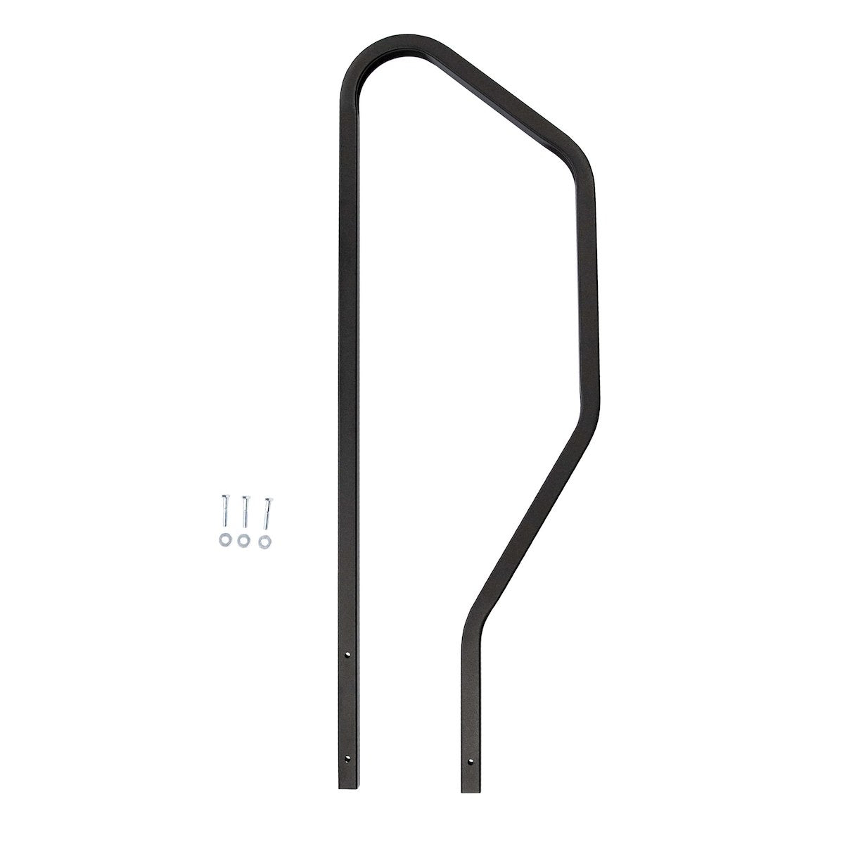 MOR/ryde Entry Step Hand Rail, Use With 1st Generation StepAbove 3 Step RV Steps, Black - STP214-029H