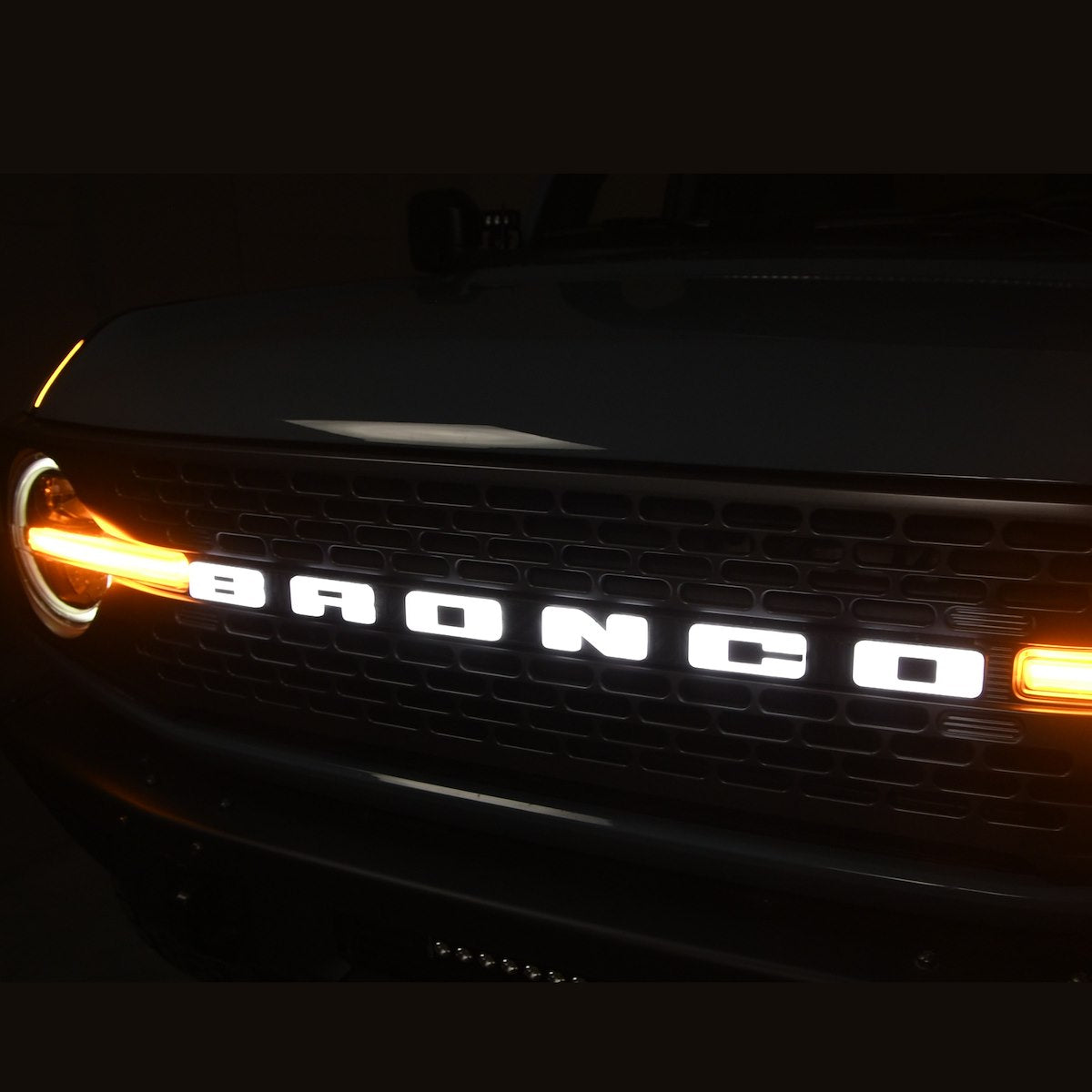 Putco Emblem, Amber/White LED, Matte Black Finish, IP69K Rated - 92852