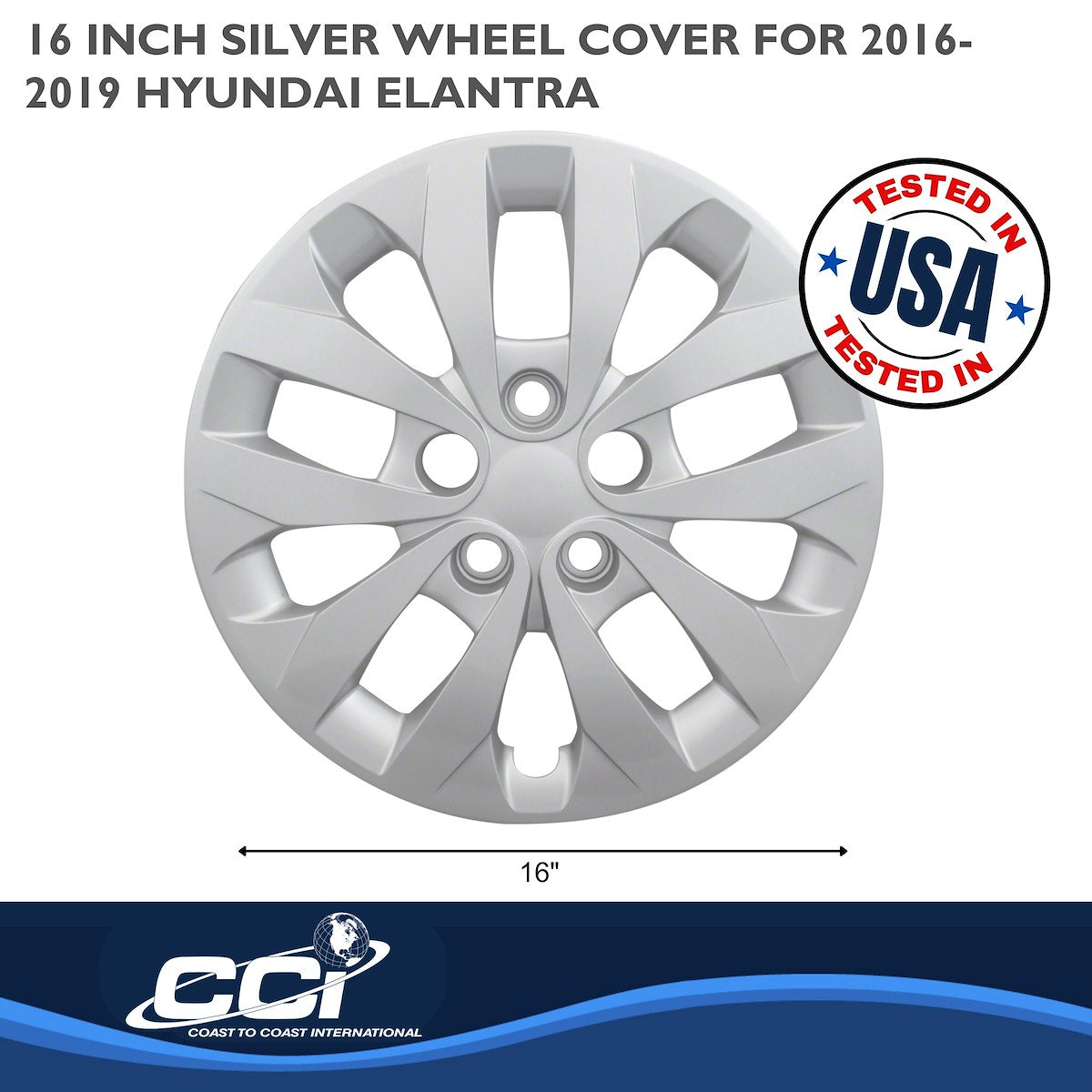 Coast2Coast Wheel Cover, 16 in, 10 Spoke, Set Of 4 - IWC53616S