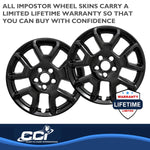 Coast2Coast Wheel Skin, 17 in, 5 V Spokes, Gloss Black, Set Of 4 - IWCIMP443BLK