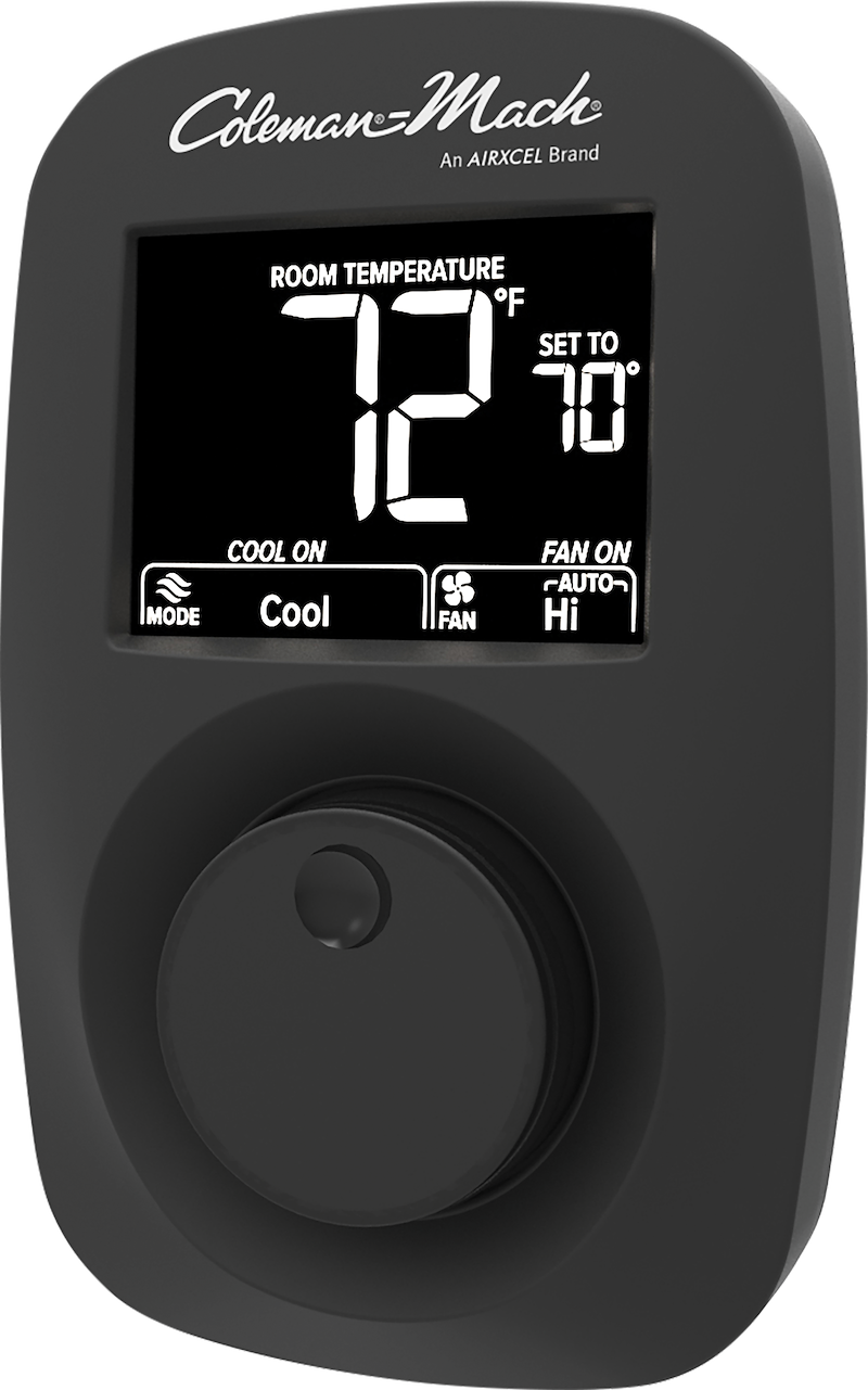 Coleman Mach Wall Thermostat, 12 V DC, 5-1/2 in Length x 3-3/4 in Width x 1-1/8 in Height - 9420A382