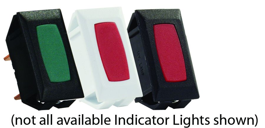 JR Products Power Indicator Light, 12 V, 10 amp At 14 V DC, 1.125 in x 0.550 in Cutout - 12725