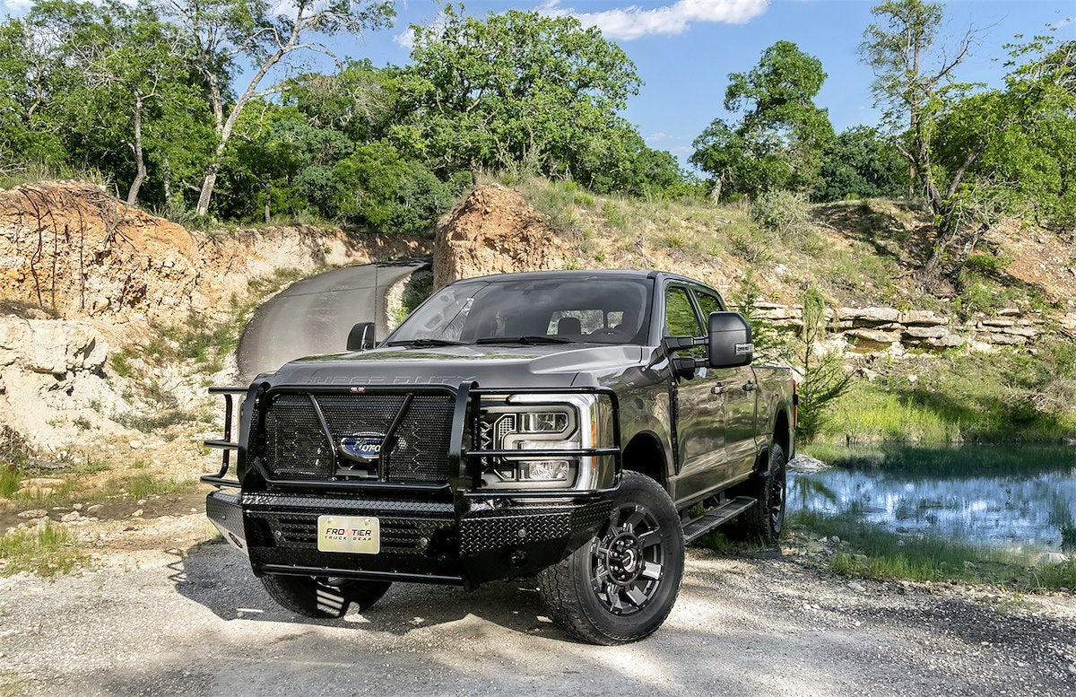 Frontier Truck Gear Bumper, Powder Coat Gloss Black Steel - 300-12-3007