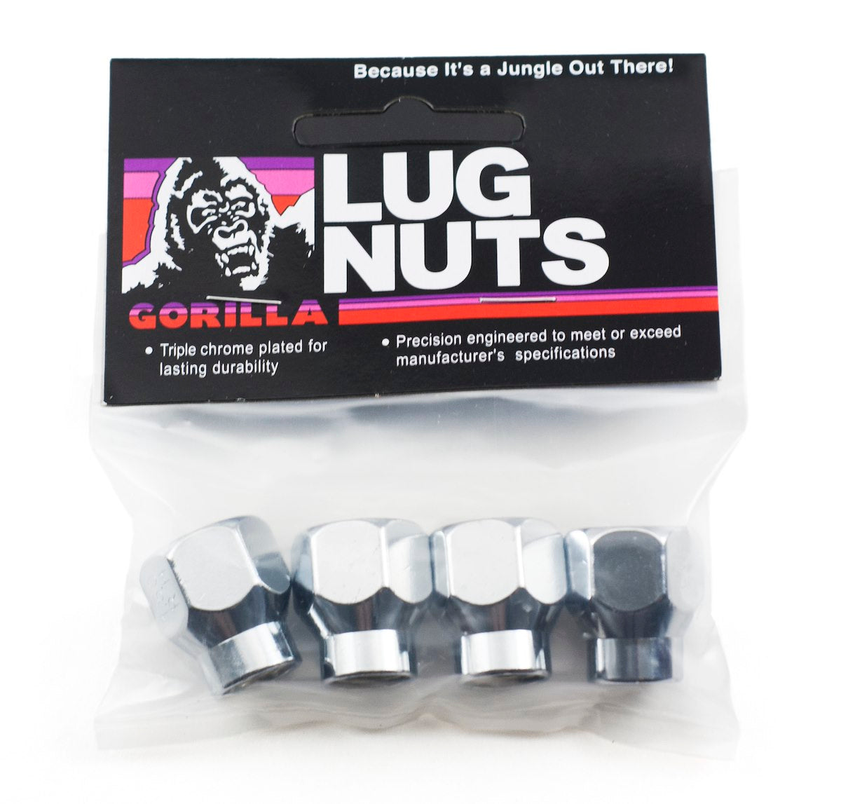 Gorilla Lug Nut, 12 Millimeter X 1.5 Thread Size, 1 in Overall Length, 13/16 in Hex Size, Pack of 4 - 68037B