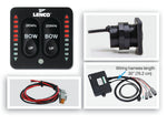 Lenco Boat Trim Tab Control, Low Profile LED Indicator Tactile Key Pad Switch, 2-3/4 in Width x 2-3/4 in Height, 2-1/16 in Cut-Out Hole - 15270-001