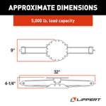 Lippert Leveling Jack, 6000 lb Capacity, 30 in Lift Height, Steel - 285332