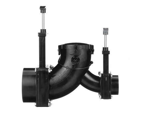Valterra Sewer Waste Valve, Waste Valve For RV Black Water System, 3 in Waste Valve, With 3 in Hub x 1-1/2 in Hub x 3 in Bayonet Cap - T80