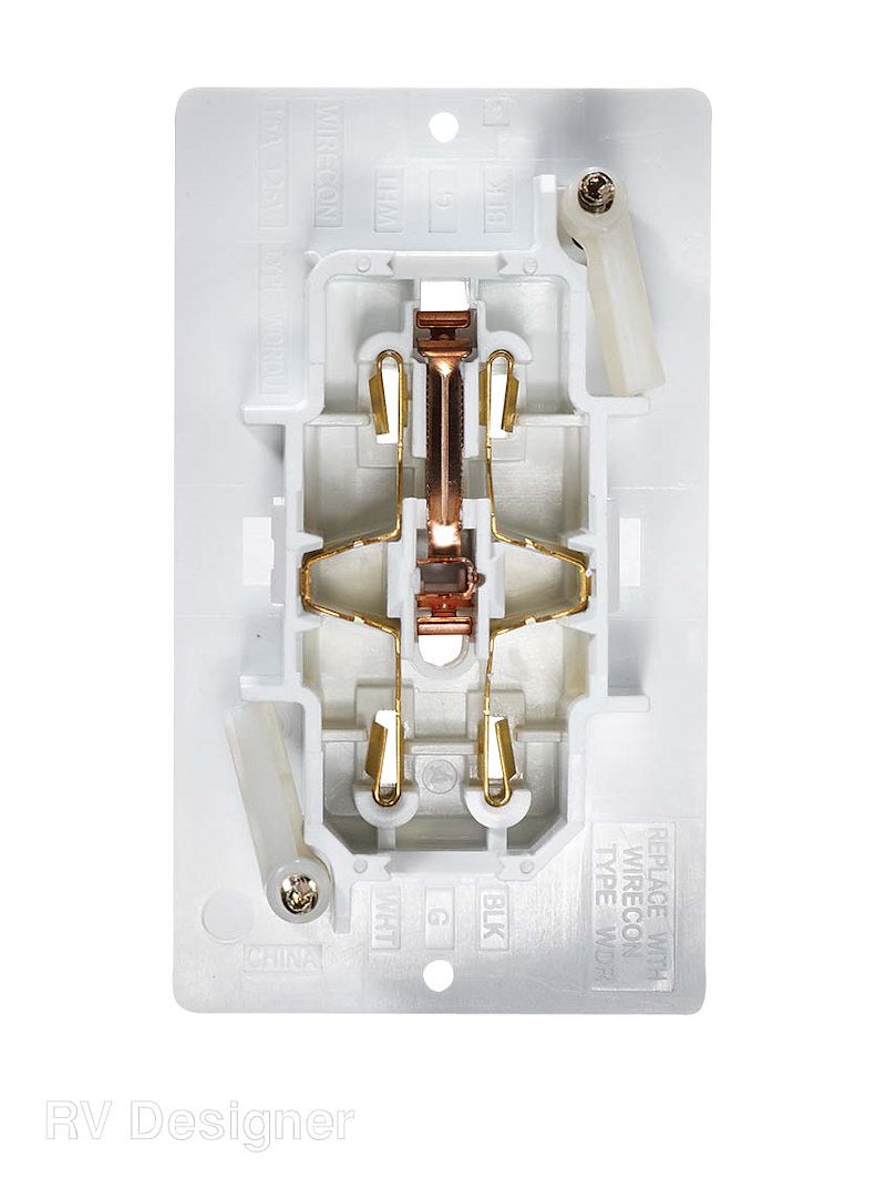 RV Designer Receptacle, 125 V AC, White - S811