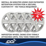 Coast2Coast Wheel Skin, 17 in, 6 Spokes, Chrome, Set Of 4 - IWCIMP387X