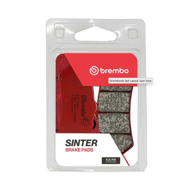 Brembo Brake Pad, Sintered Compound, Red Backing Plate, Set Of 2 - 07BB03SA