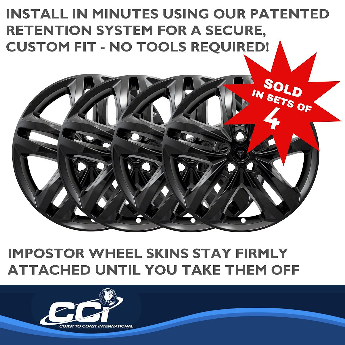 Coast2Coast Wheel Skins & Styled Wheel Covers IWCIMP415BLK product image 4