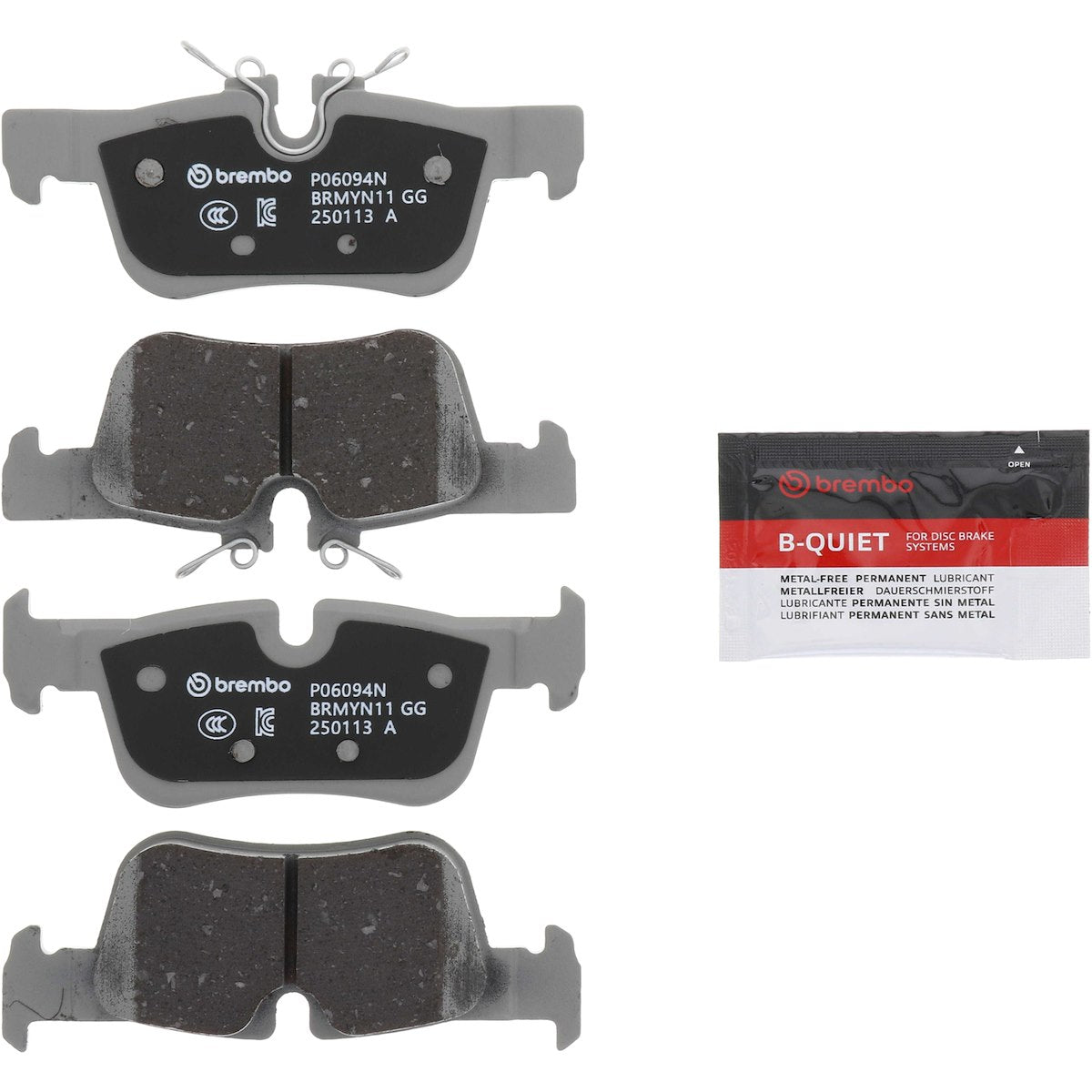 Brembo Brake Pad, FMSI Number D1762-8993, Ceramic, Set Of 4 - P06094N
