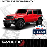 TrailFX Nerf Bar, 3 in Round Bent 90 degree, Black, Steel - A0055T