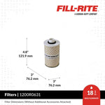 Fill-Rite Liquid Transfer Tank Pump Filter, Used With 1 in Pumps, Filters To 10 Microns, 18 gal Per Minute - F1810HC1