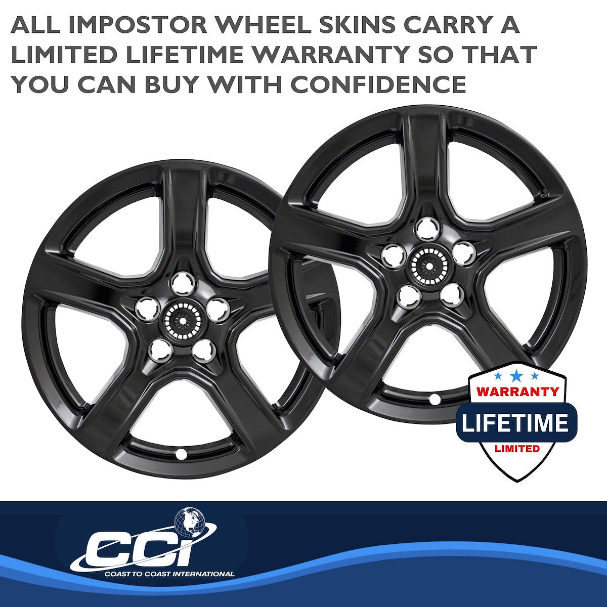 Coast2Coast Wheel Skins & Styled Wheel Covers IWCIMP393BLK product image 3