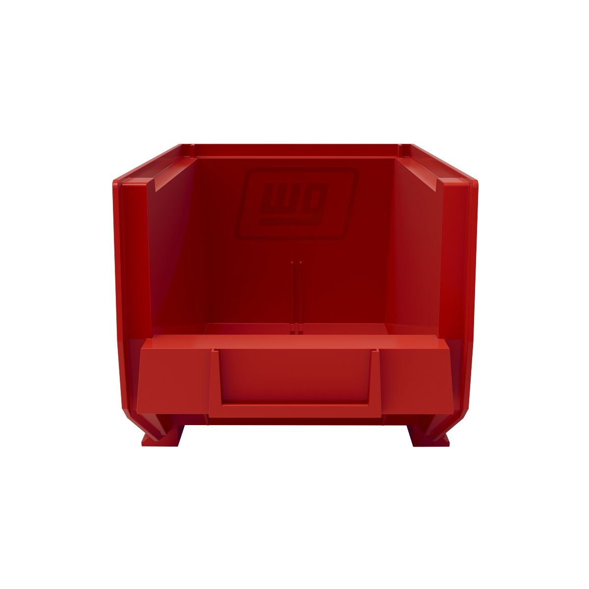 Weather Guard Van Storage System Shelf Bin Box, 7.1 in Height x 6 in Width x 13.2 in Depth, Red, Set Of 6 - 9855-7-02