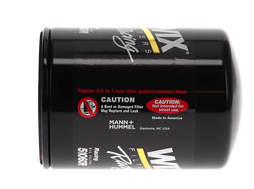 WIX Filters Oil Filter, Spin-On Style, 3.6 in Outside Diameter x 5.17 in Height, Black Housing With Wix Racing Logo - 51060R