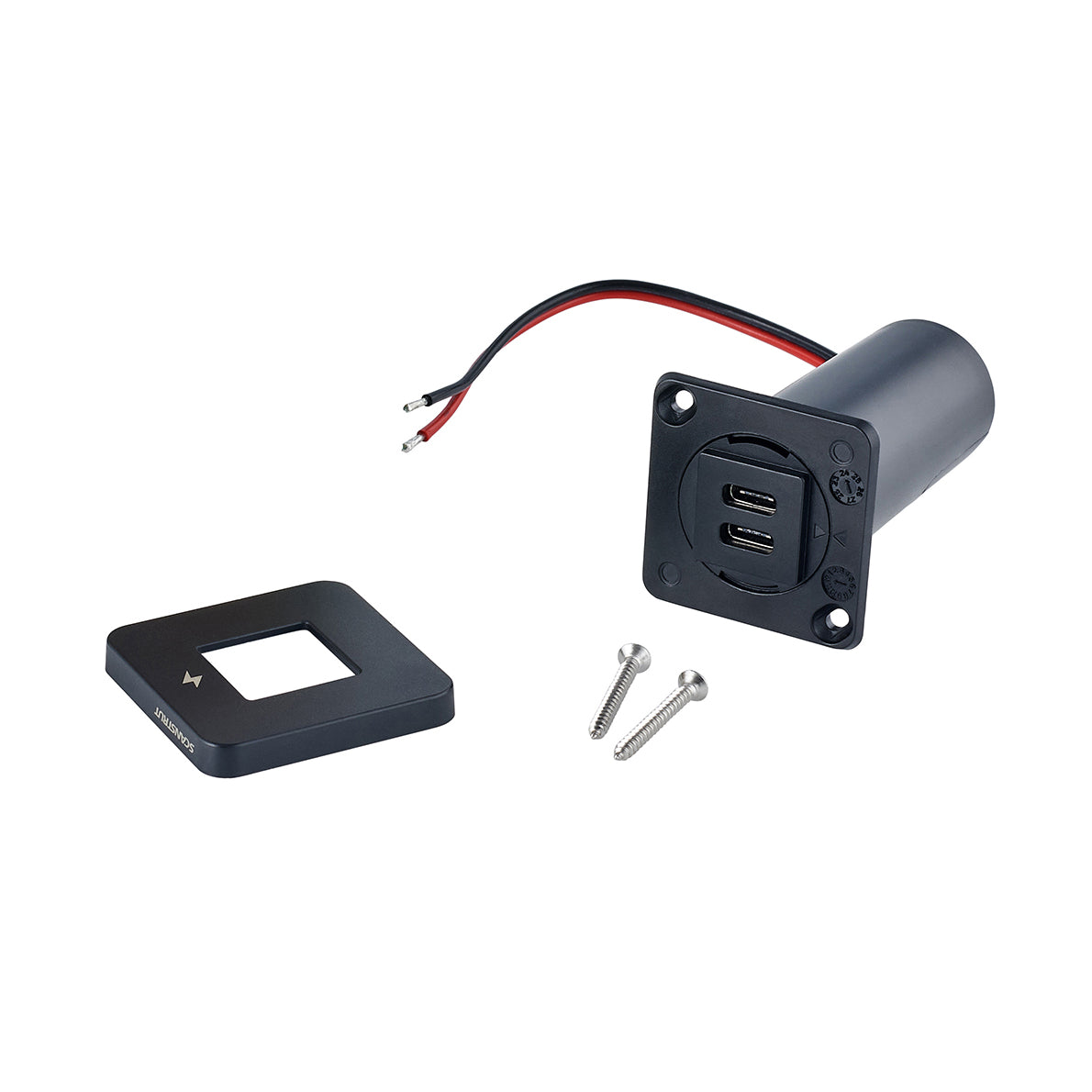 Scanstrut USB Outlet, TILE Series, 10 To 32 V DC Input Voltage(12/24 V System), 6 Ampere Input Current - SC-TILE-20
