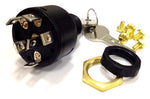 Sierra Marine Ignition Switch, Marine Series, With 6 Wire Connection, Back Up Nut: Brass - MP41000
