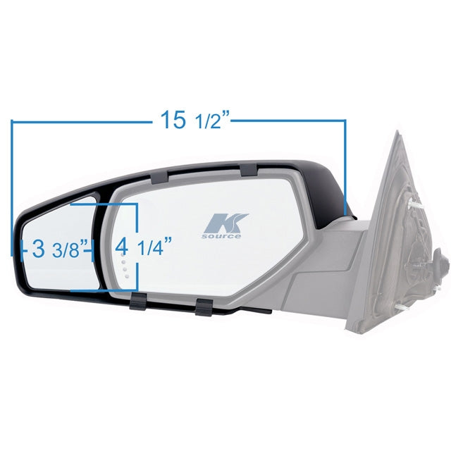 K-Source Exterior Towing Mirror, Black, Set of 2 - 80910