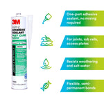 3M Adhesive Sealant, 3M 4200 Fast Cure, Used To Bond Aluminum/Wood/Gelcoat And Fiberglass, 10 oz Cartridge - 06560