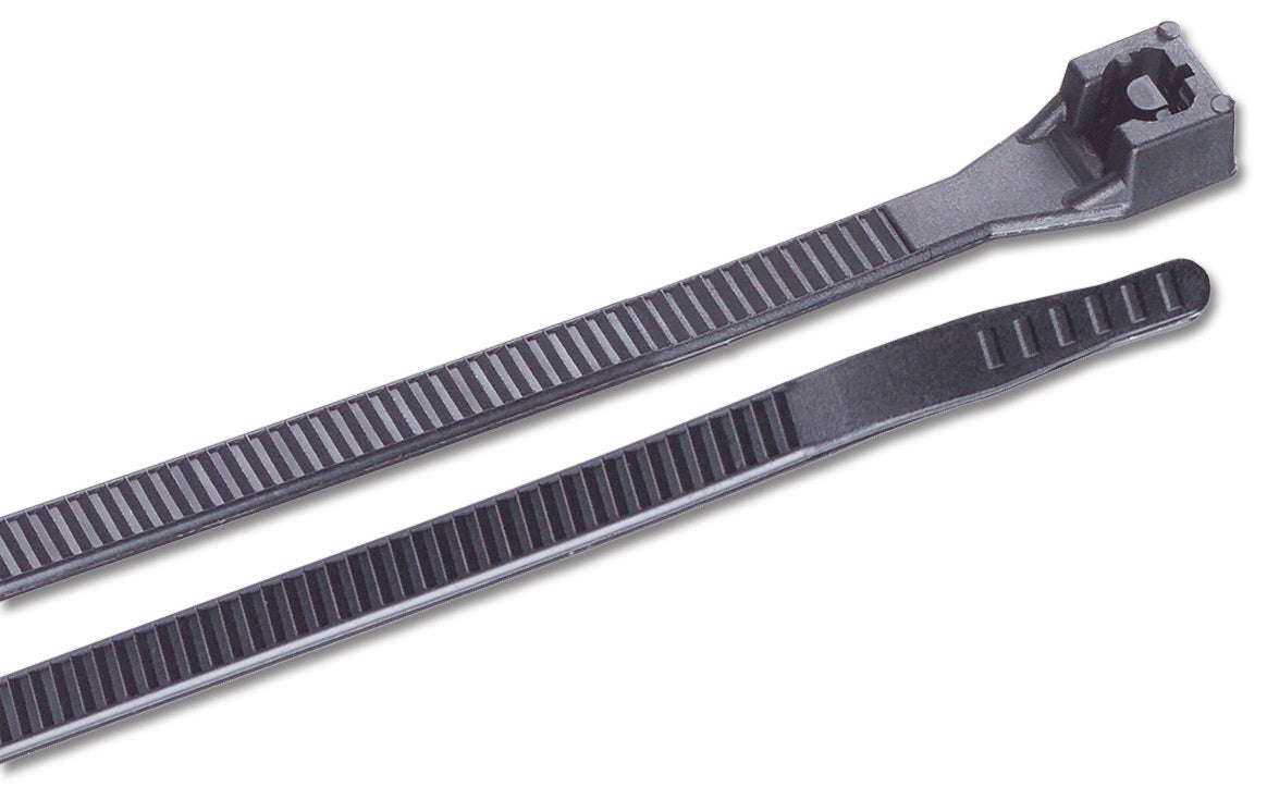 Ancor Wire Tie, 4 in Length, Black, 18 lb Tensile Strength, Set of 100 - 199203