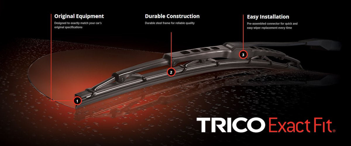 Trico Products Inc. Windshield Wiper Blade, 17 in, Black - 17-1