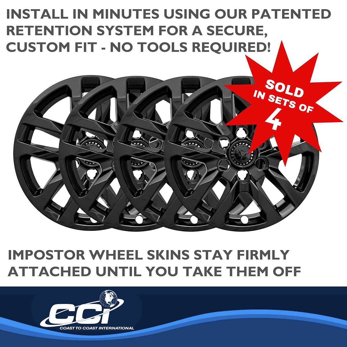 Coast2Coast Wheel Skins & Styled Wheel Covers IWCIMP432BLK product image 5