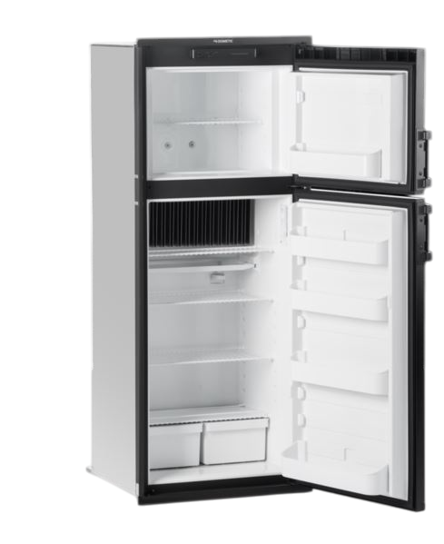 Dometic Refrigerator, Dual Compartment 2 Door Refrigerator With Freezer, 8 Cubic ft, 60-51/64 in Height x 24-7/8 in Width x 26 in Depth - DM2872RB1