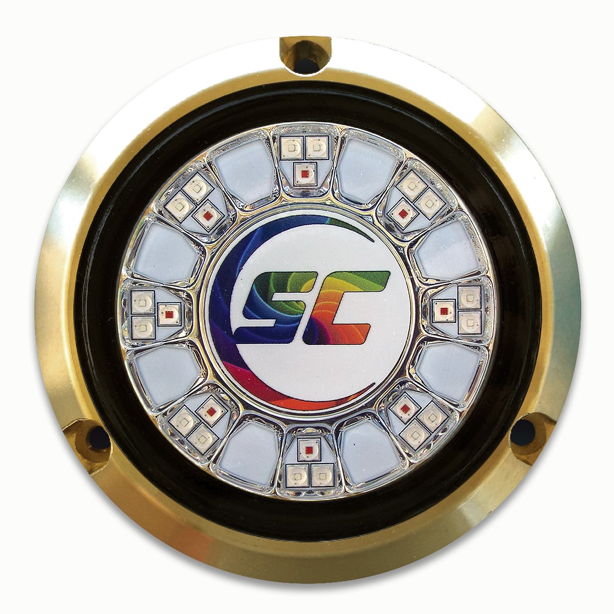 Shadow-Caster LED Lighting Boat Underwater Light, SCR-24 Series, 24 RGBW LED, 4 in Diameter - SCR-24-CC-BZ-10