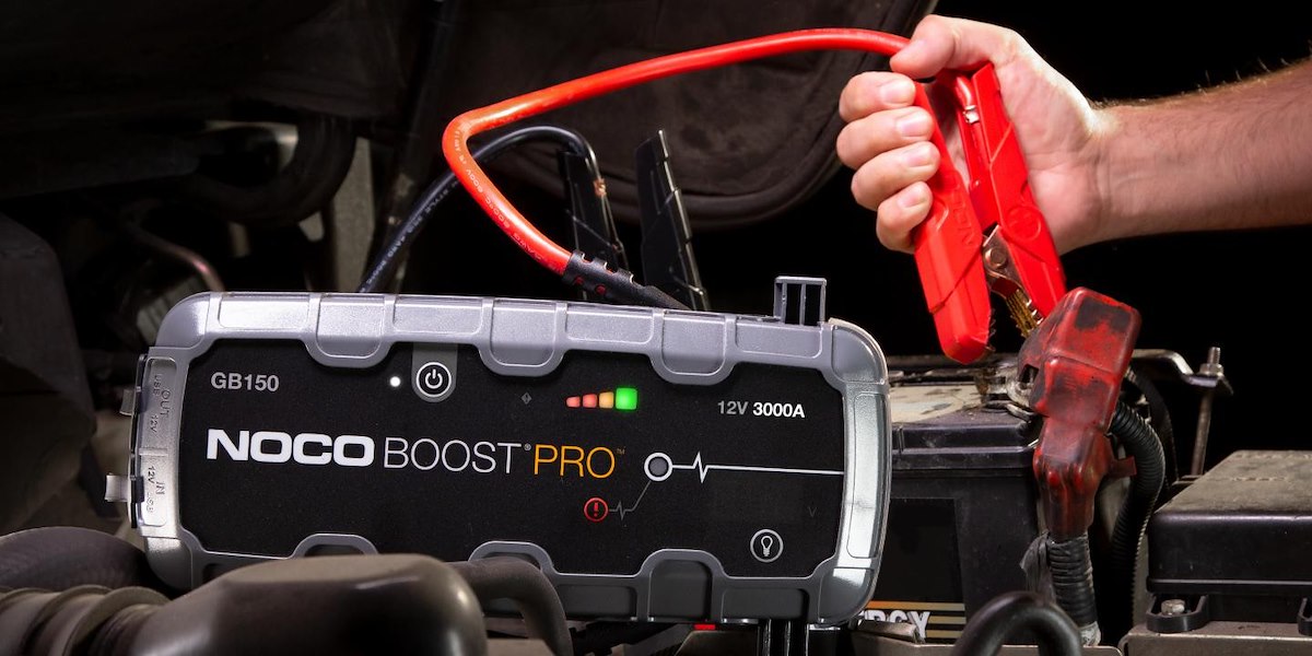NOCO Battery Jump Starter, 88 Watt Hours Capacity Lithium-Ion Battery, 3000 Peak amp, Up To 80 Jump Starts Per Charge - GB150