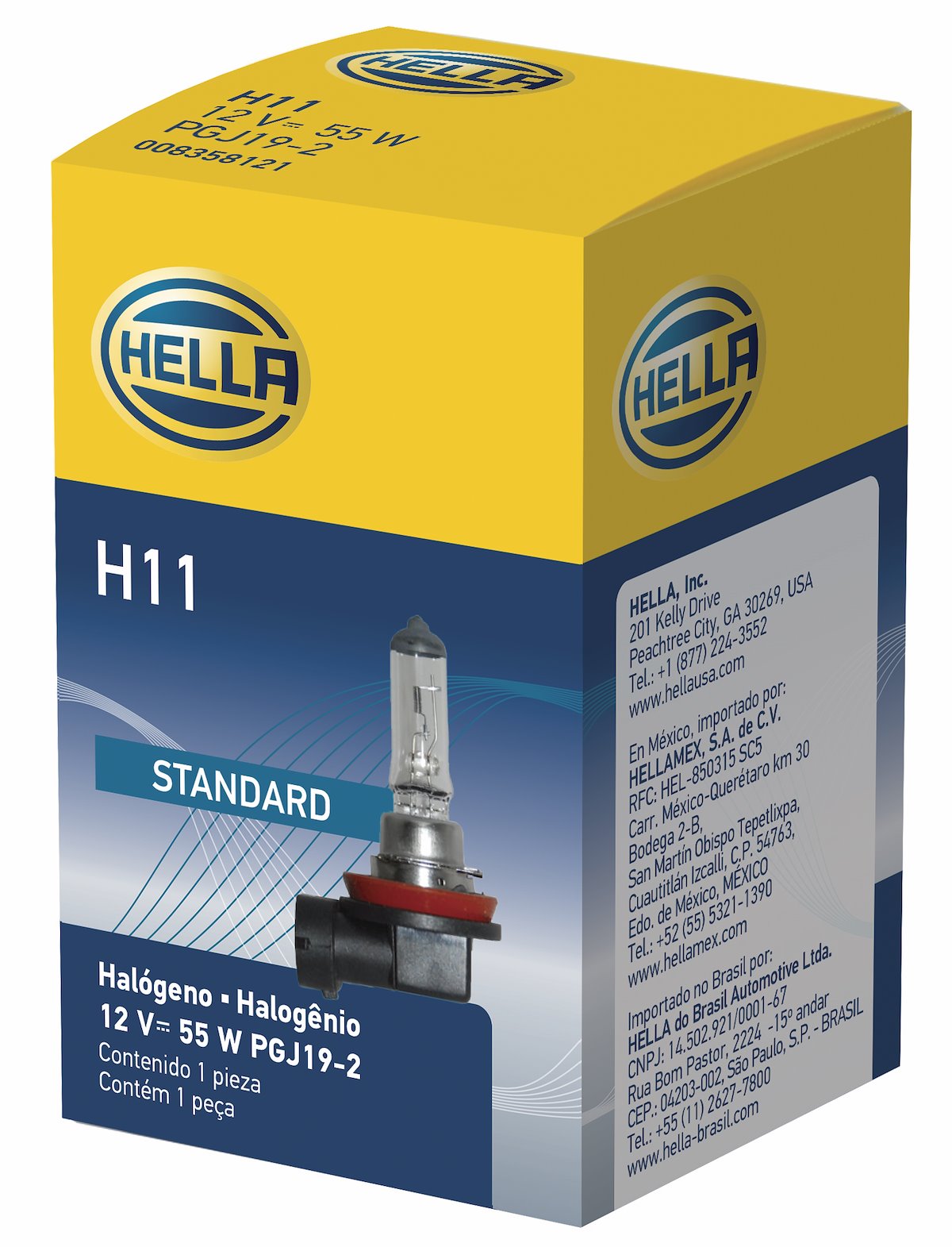 HELLA Headlight Bulb, H11, 55 Watt, 12 V - H11