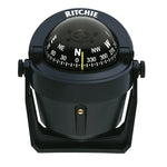 Ritchie Navigation Compass, Black, 12 V Green Light, 2-3/4 in Direct Read Dial - B-51
