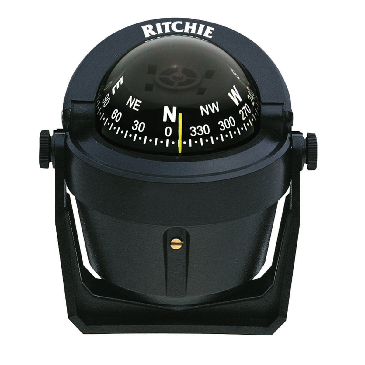 Ritchie Navigation Compass, Black, 12 V Green Light, 2-3/4 in Direct Read Dial - B-51