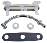 Phoenix Products Faucet, 9 in Hi-Arc Spout, 2 Acrylic Lever Handle, Polished Chrome Plated/Plastic Underbody - PF221302
