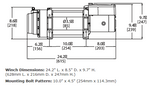 Warn Winch, 16.5ti Series, 12 V Electric, 16500 lb Pull Line Capacity - 68801
