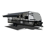 Velarium Awning Fabric, 14 ft Length x 8 ft Extension, Solid Black, 1 Piece Fabric - VC14000000