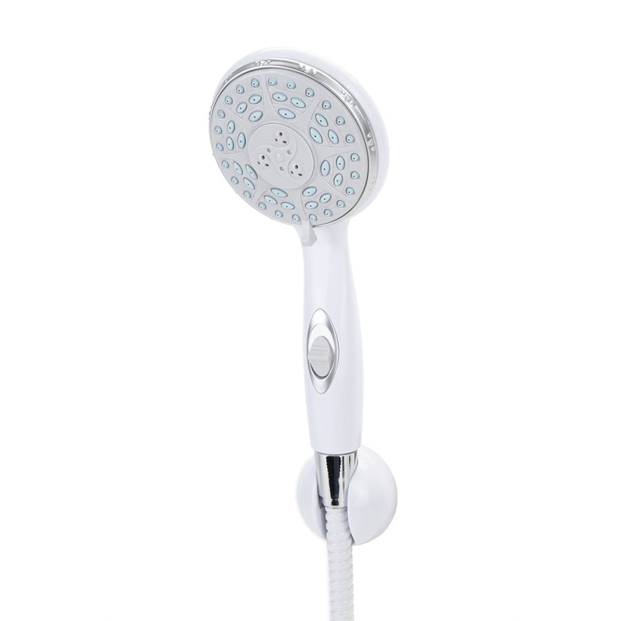 Camco Shower Head, Hand Held With 60 in Hose, With 5 Available Spray Settings, Fits Standard 1/2 in Shower Arm - 43714