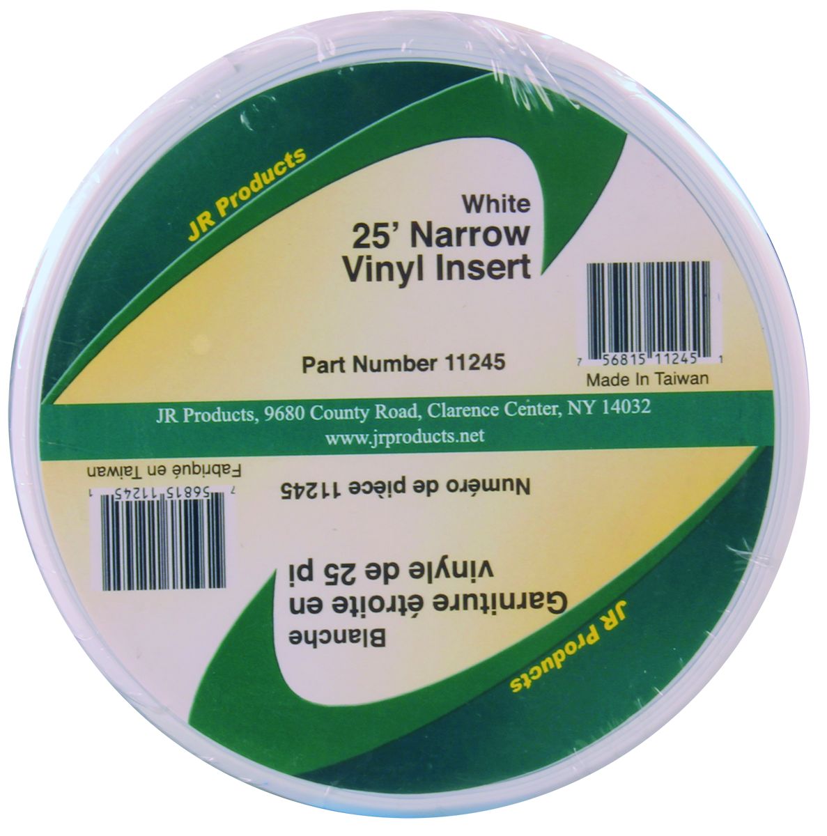 JR Products Trim Molding Insert, 3/4 in Width X 25 ft Length, White - 11245