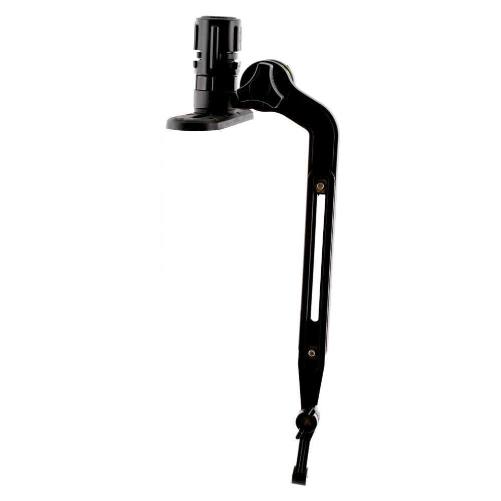 Scotty Inc. Transducer Mount, 11-1/2 To 18 in Adjustable Transducer Arm, Black, Swivels 360 Degrees - 0141