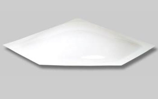 Specialty Recreation Skylight, 4 in High Bubble Type Dome, For 24 in Length x 12 in Width Opening, 27 in Length x 14-1/2 in Width Flange - NSL2412W