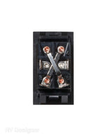 RV Designer Multi Purpose Switch, 20 amp Max, 4 Terminal, 1.46 in x 0.83 in Cutout - S221